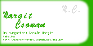 margit csoman business card