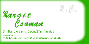 margit csoman business card
